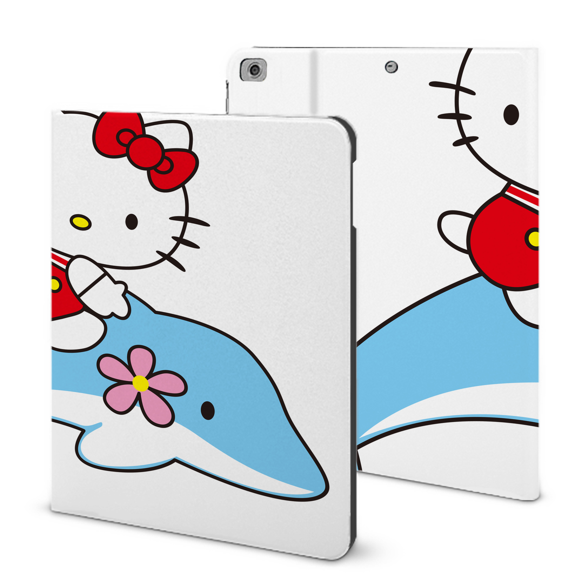 （画像用） Hello Kitty ハローキティ IPad ケース ブック型 PUレザー TPU 耐衝撃 軽量 薄型 ペン収納なし 全面保護 IPad 各モデル対応